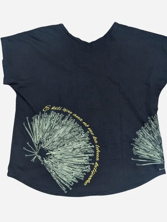 Kealopiko top shirt Size L ohia Lehua Floral Flowers Hawaii All Aloha - Picture 5 of 5